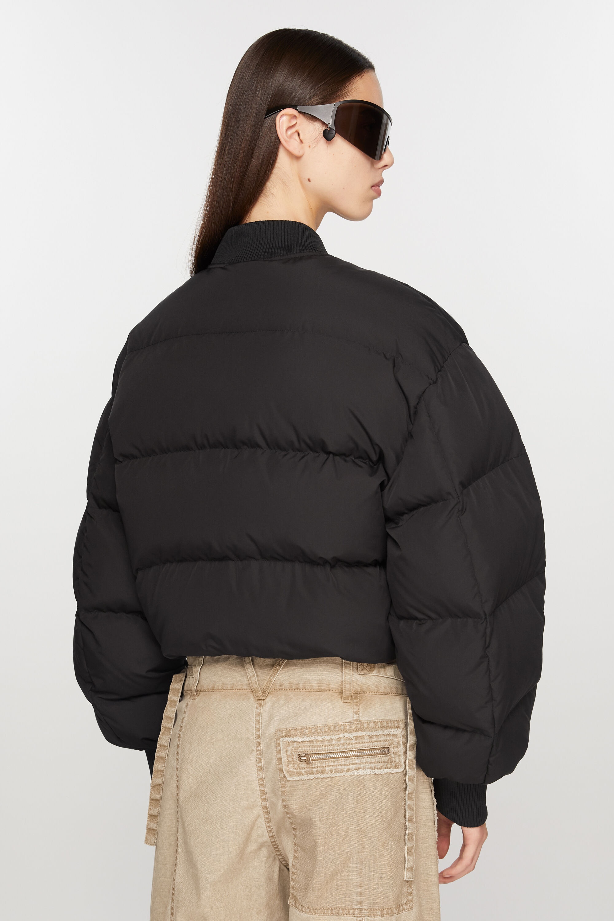 Bomber puffer jacket - Washed Black - 4