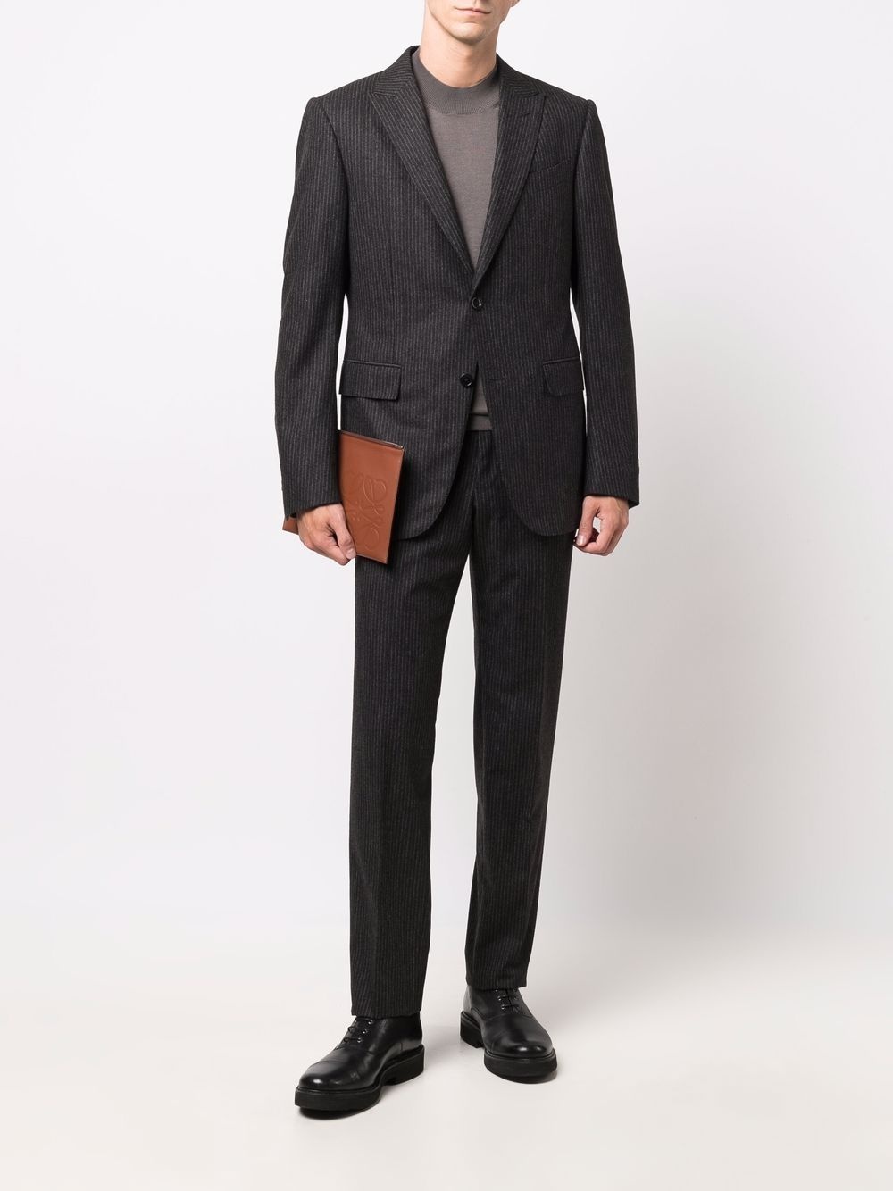 pinstriped two-piece suit - 2