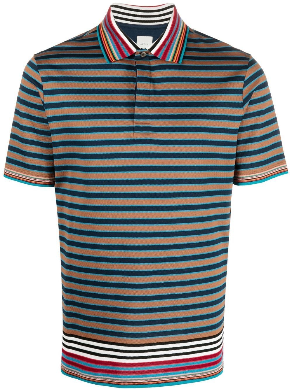 Summer Stripe-print polo shirt - 1