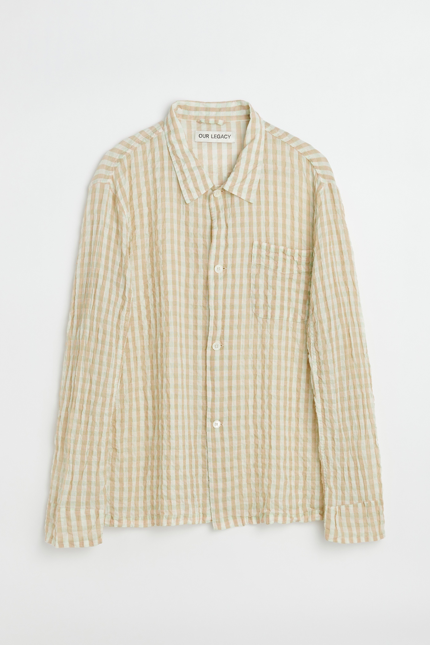 Box Shirt Basque Seersucker Check - 7