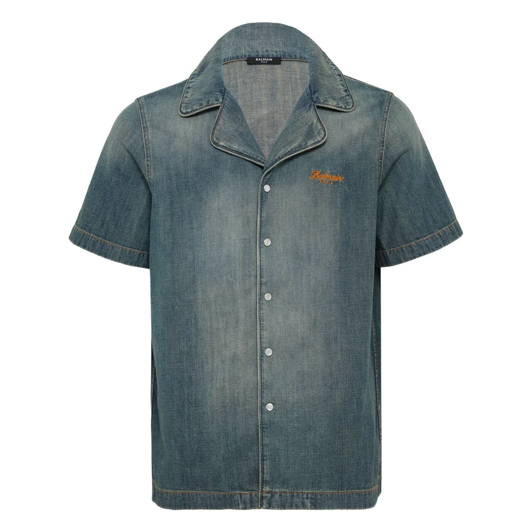 Light Denim Pyjama Shirt - 1