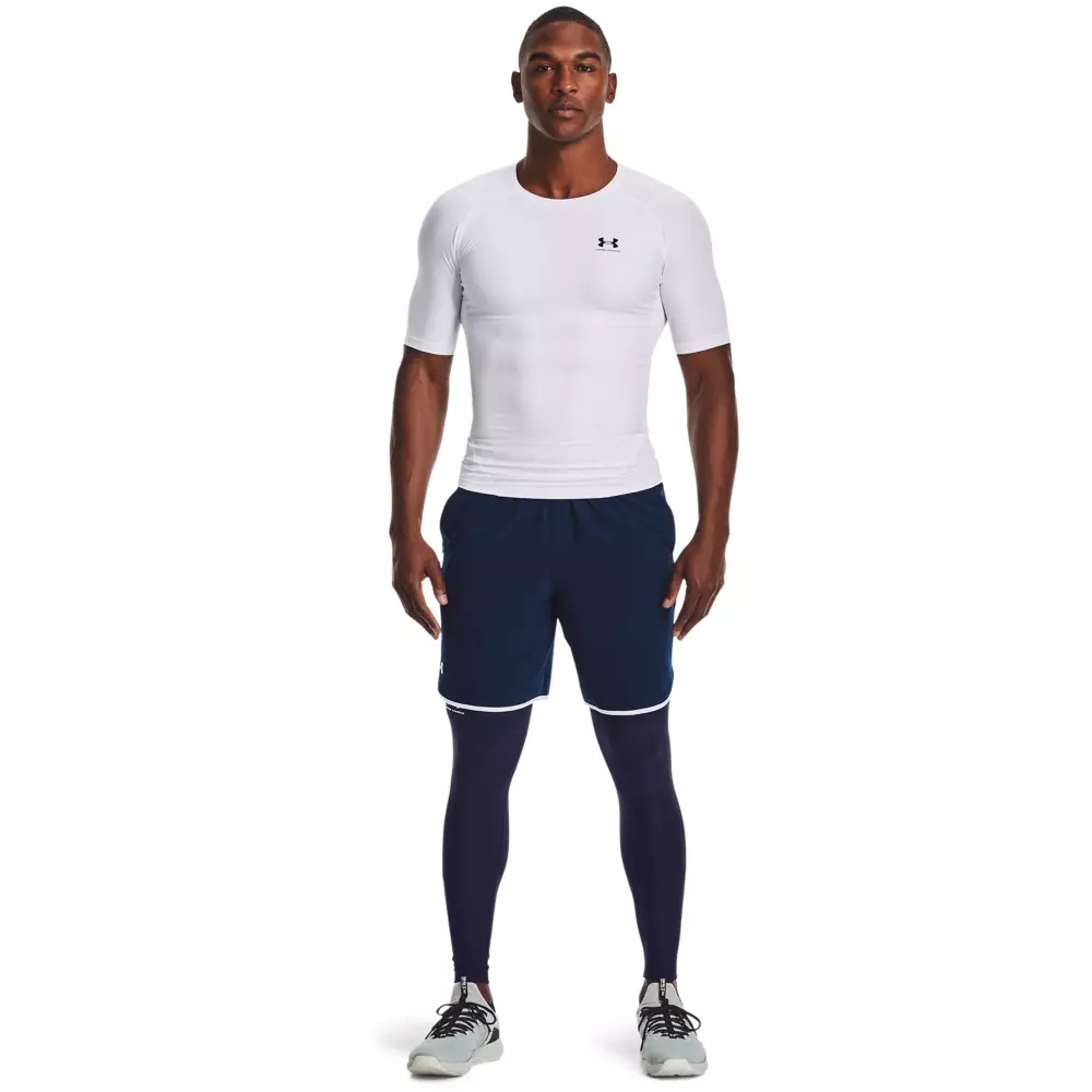 Men's Navy HeatGear Armour Leggings - 4