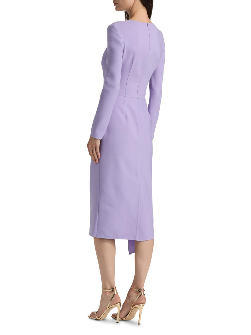 Women's Asymmetric Draped Wool-Blend Cocktail Dress - Pansy 5