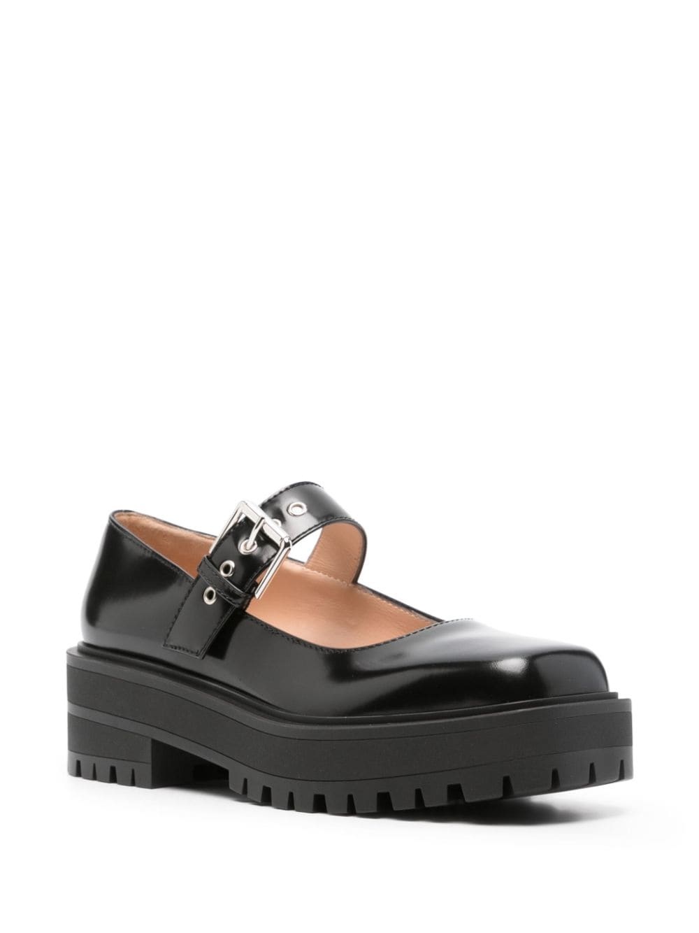 buckle-fastening leather loafers - 2