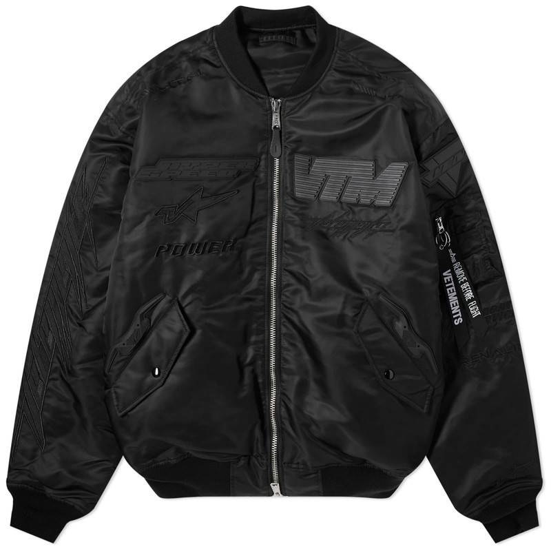VETEMENTS Blackout Racing Bomber Jacket 1
