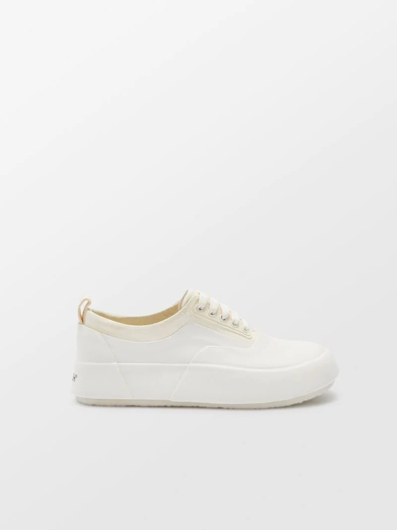 LEATHER MIX LOW TOP SNEAKER - 1