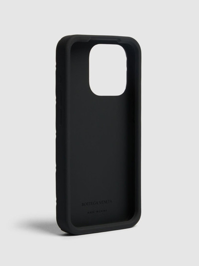 Bottega Veneta Intreccio rubber iPhone 15 Pro case outlook
