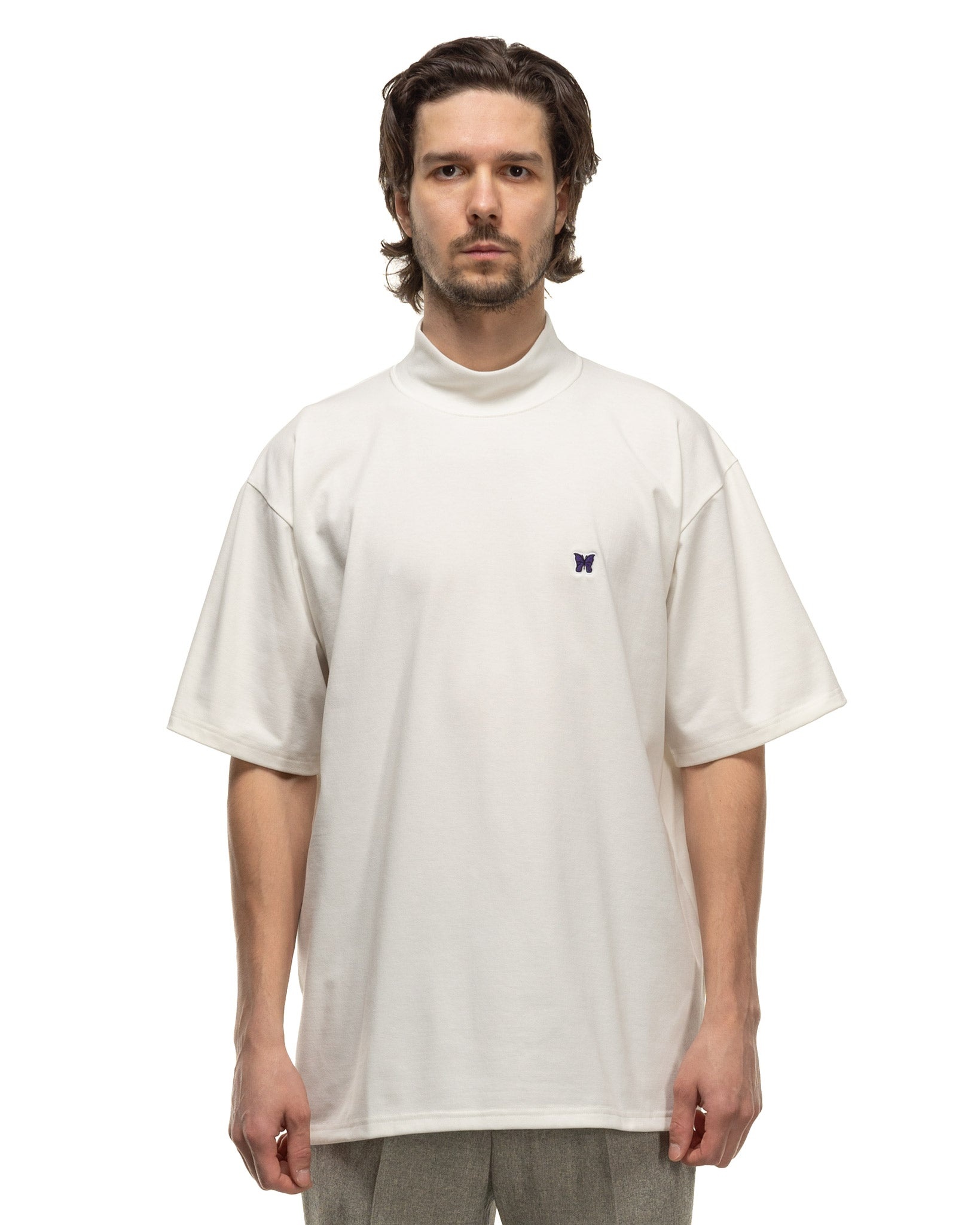 S/S Mock Neck Tee - Poly Jersey White - 4