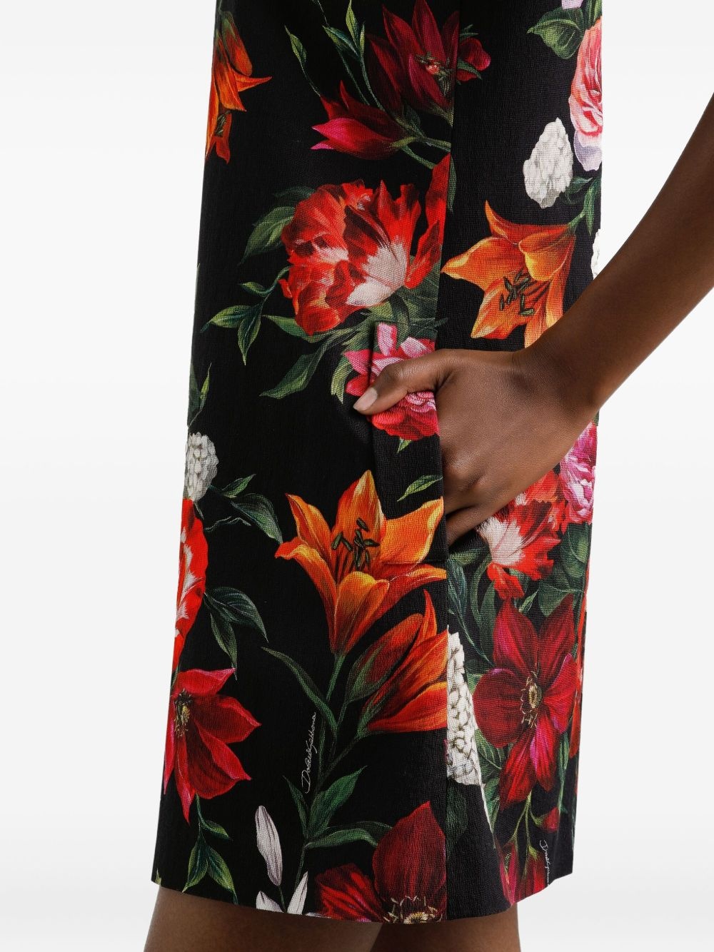 floral-print mini dress - 4