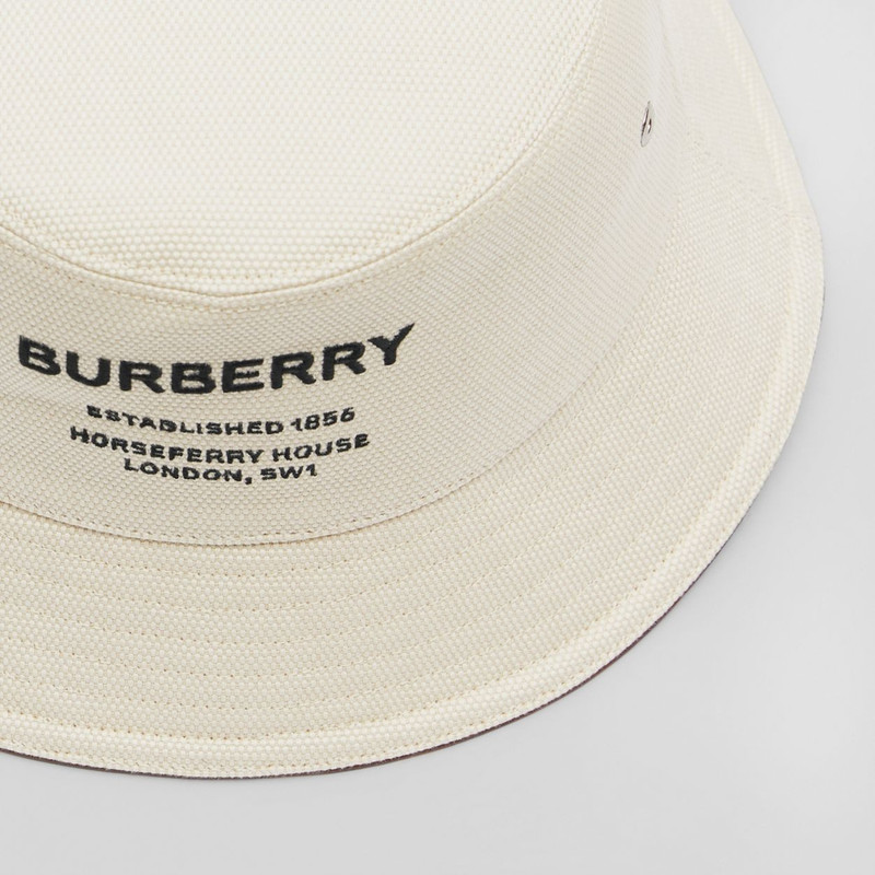 Horseferry Motif Cotton Bucket Hat 7