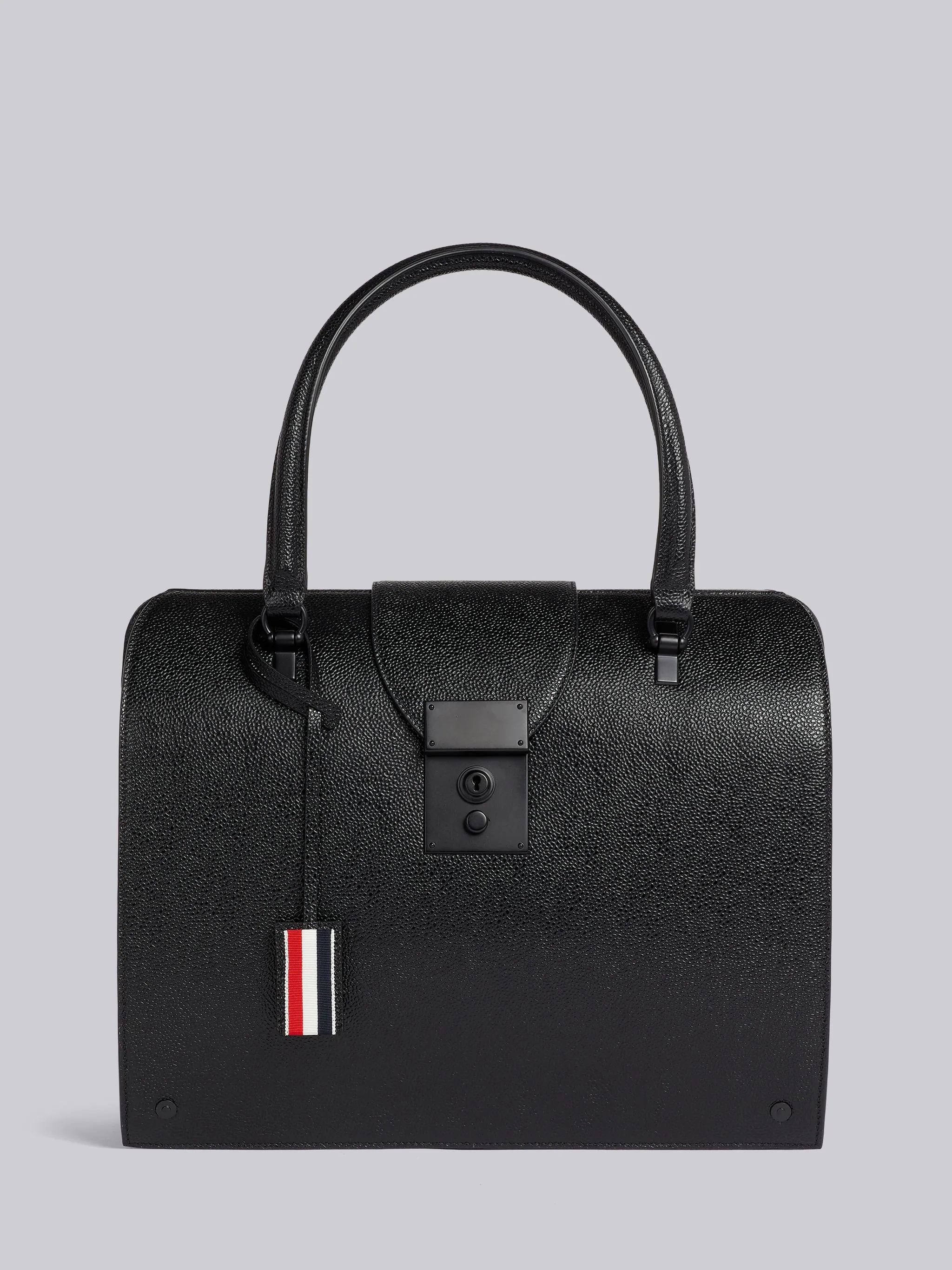 Black Pebble Grain Leather Tonal Hardware Mrs. Thom Bag - 1