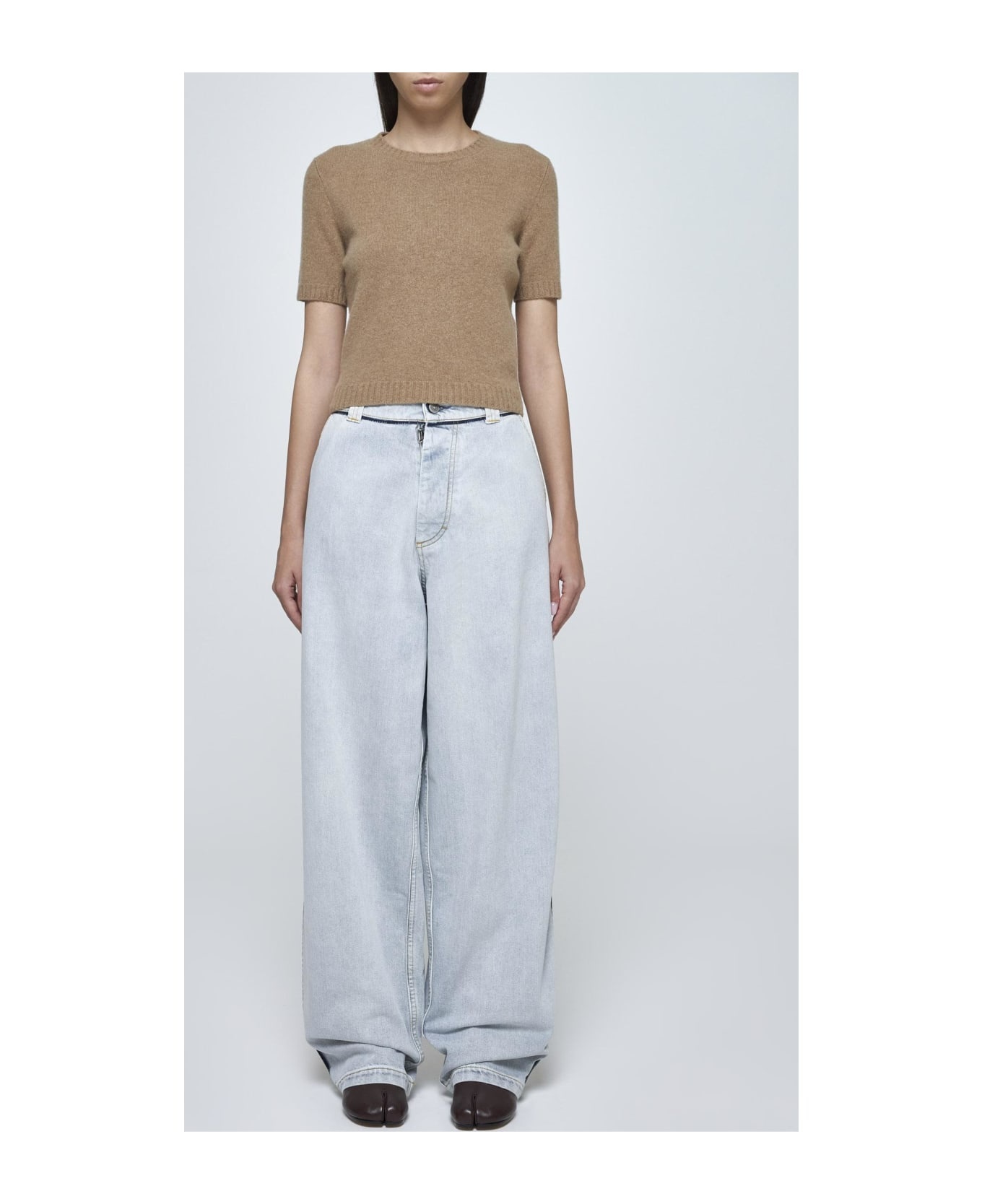 Wool Half-sleeved Sweater - 2