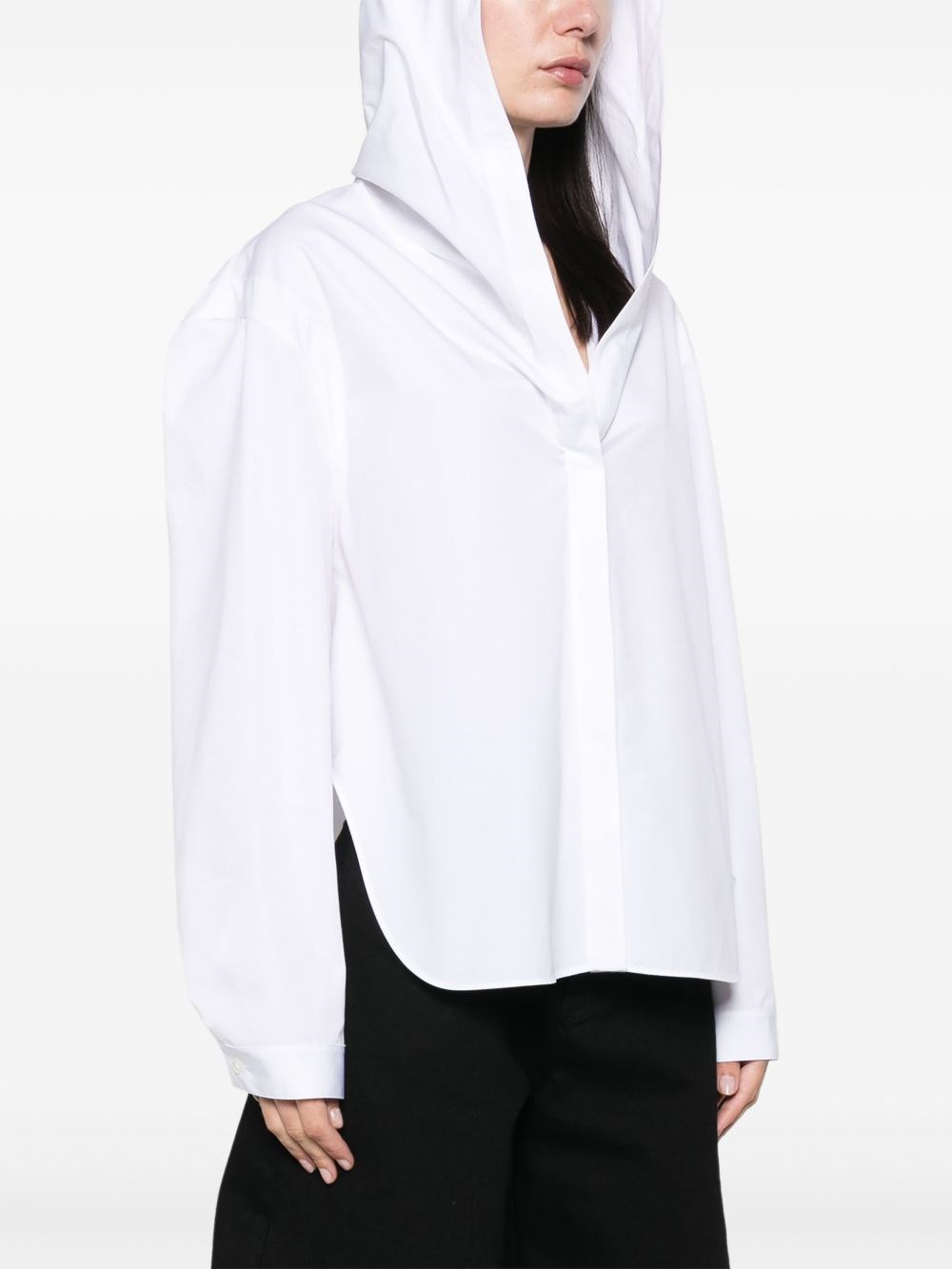 Cotton hooded shirt - 5