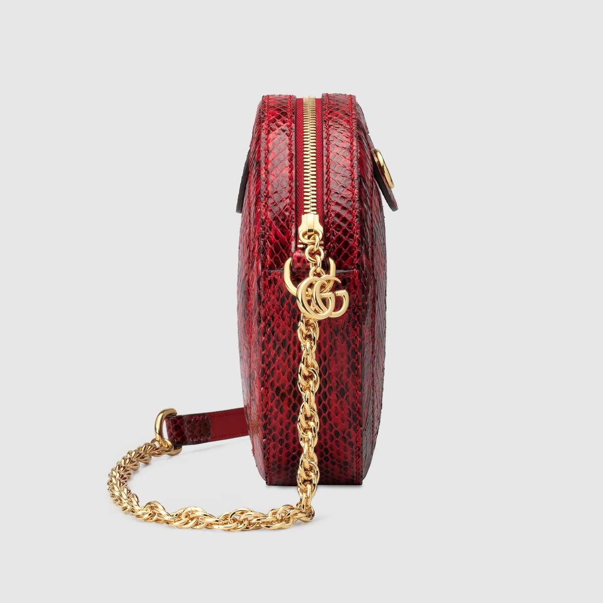 Ophidia snakeskin mini round shoulder bag - 4