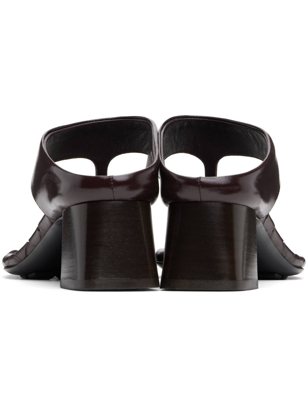 Burgundy Marella Thong Heeled Sandals - 2