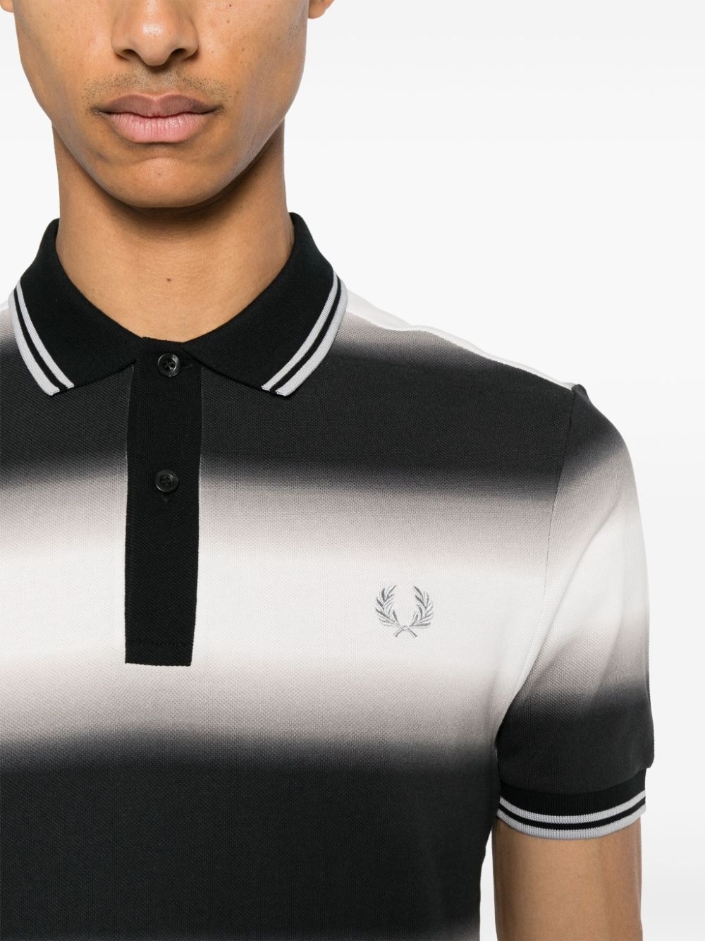 gradient striped polo shirt - 5