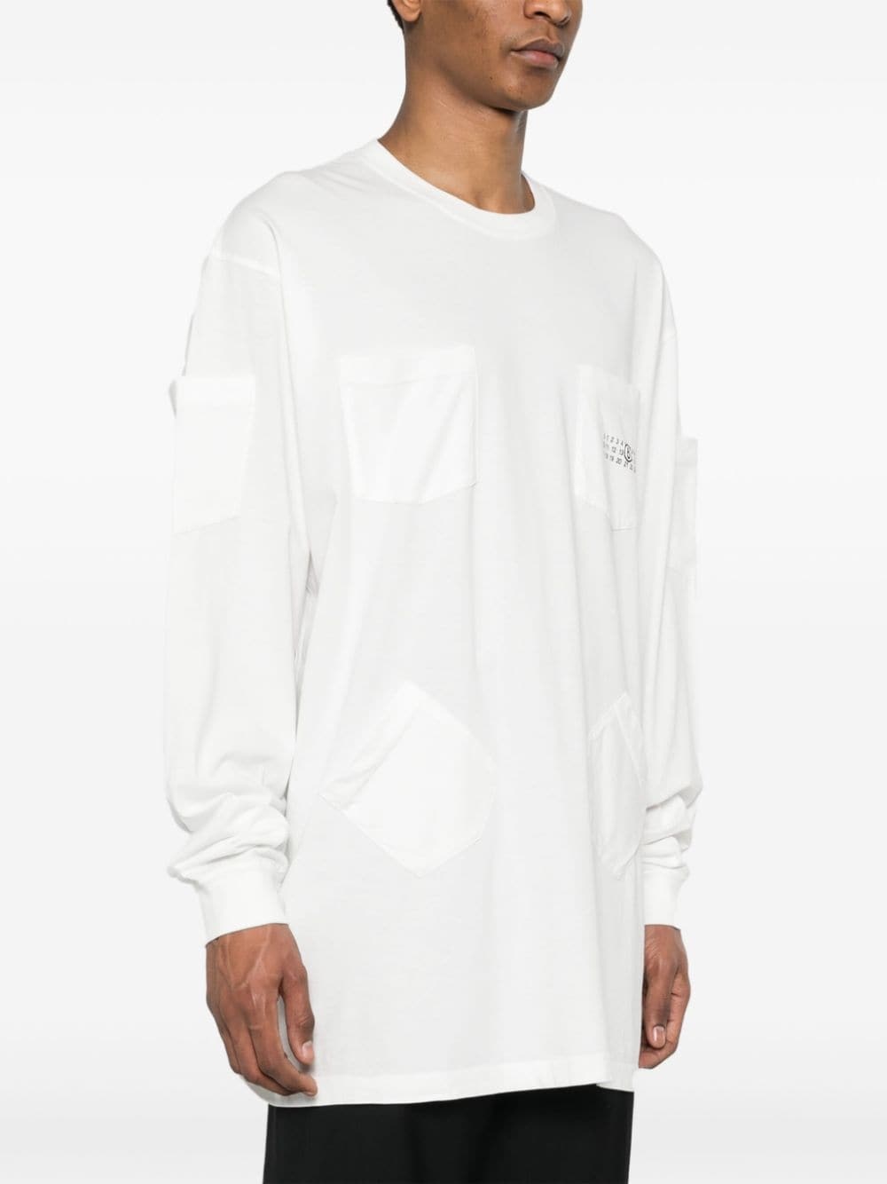 numbers-motif cotton T-shirt - 3