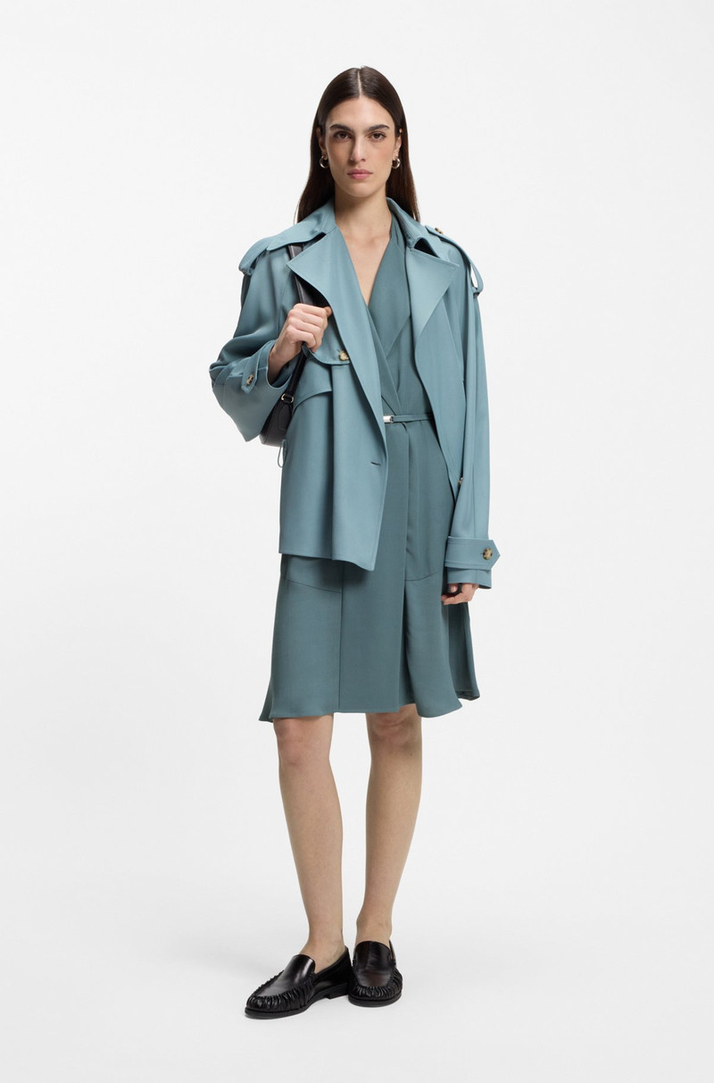 BOSS CREPE WRAP DRESS WITH BELT outlook