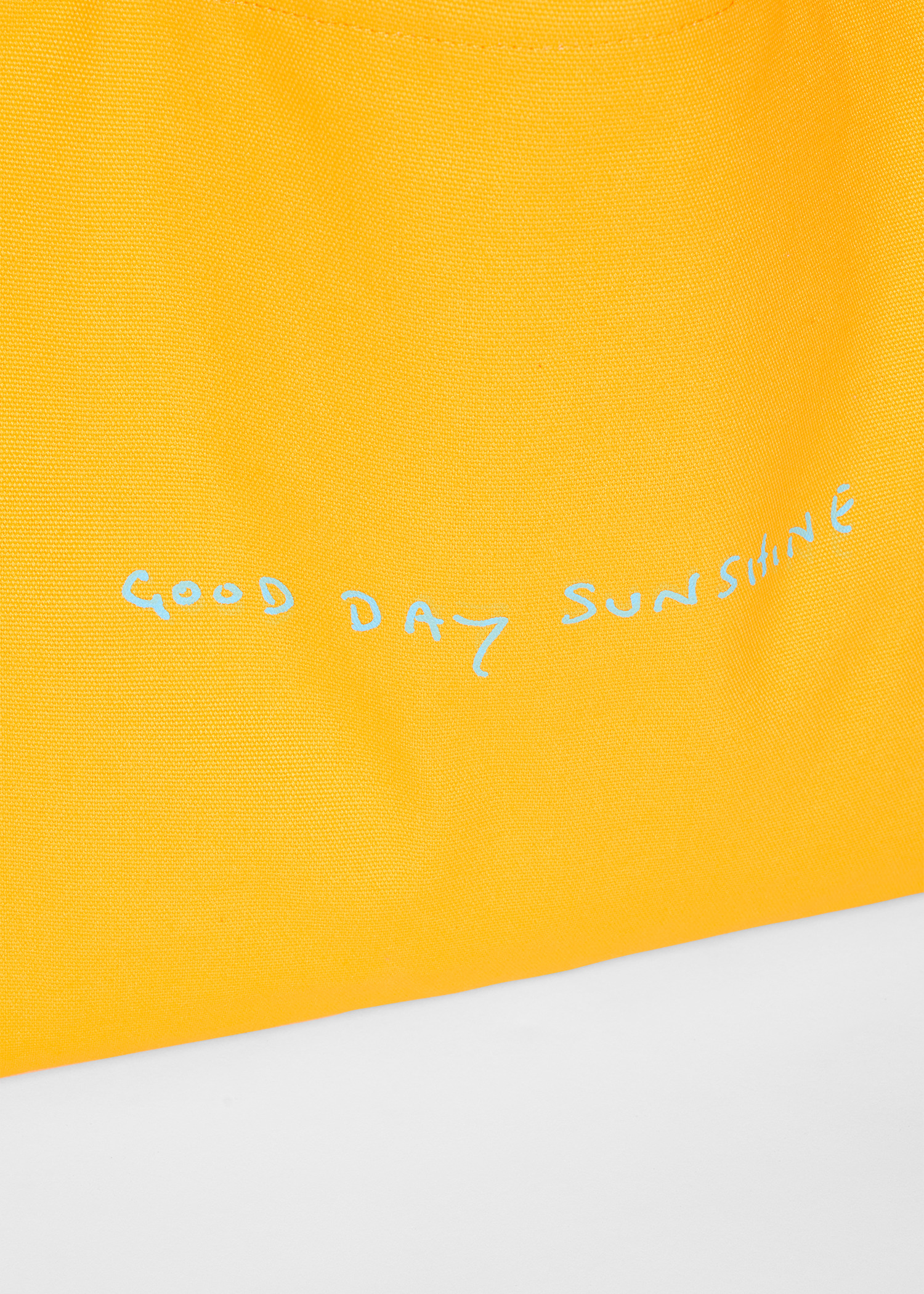 Yellow Cotton-Canvas Quote Tote Bag - 4