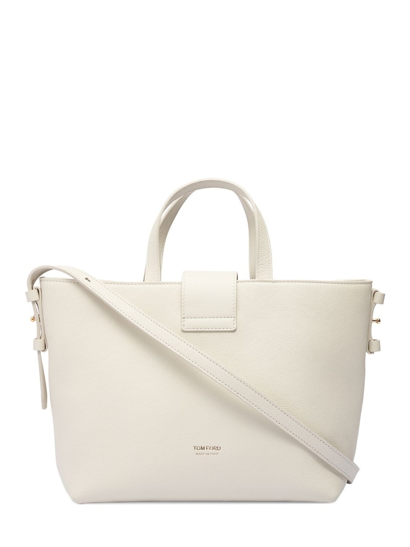 Mini grain leather tote bag - 4