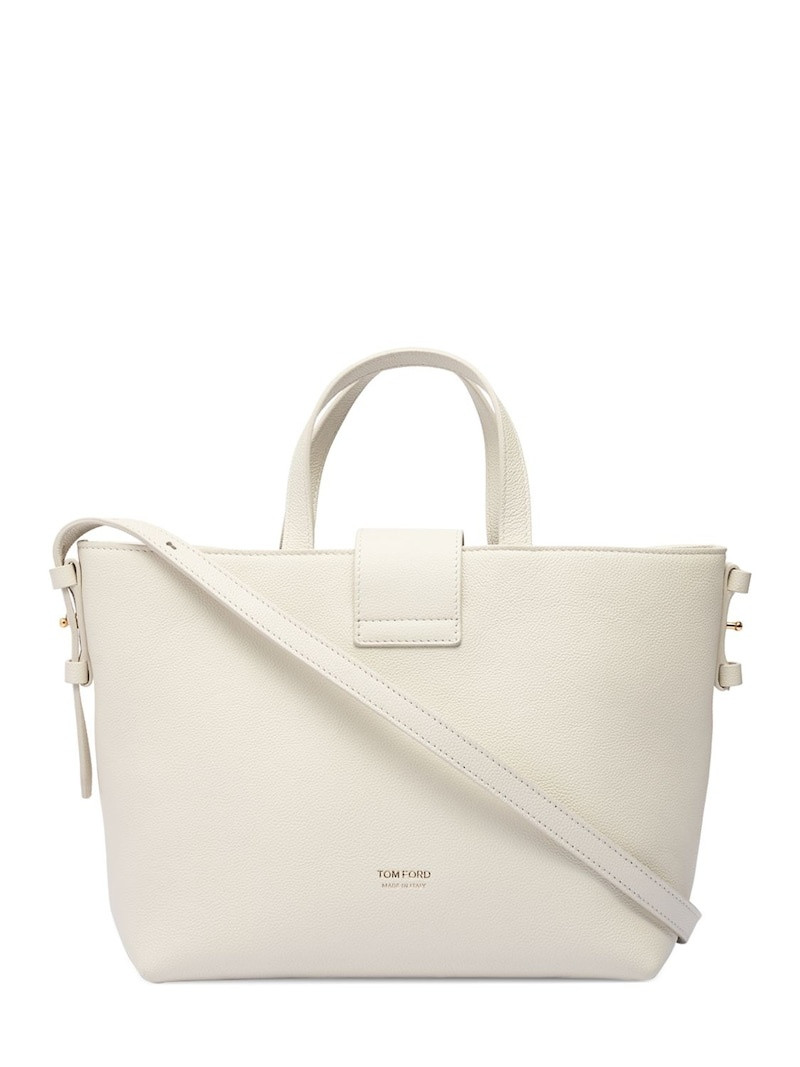 Mini grain leather tote bag 4