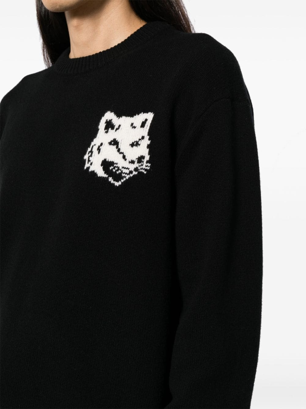 Fox Head Wool Jumper - 4