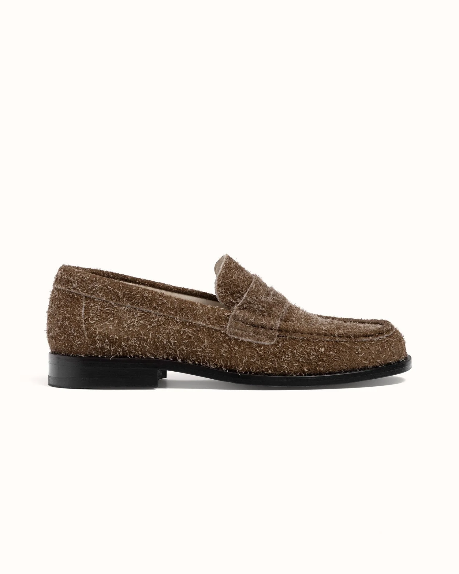 Willis Khaki Hairy Suede Penny Loafer - Men's - 1