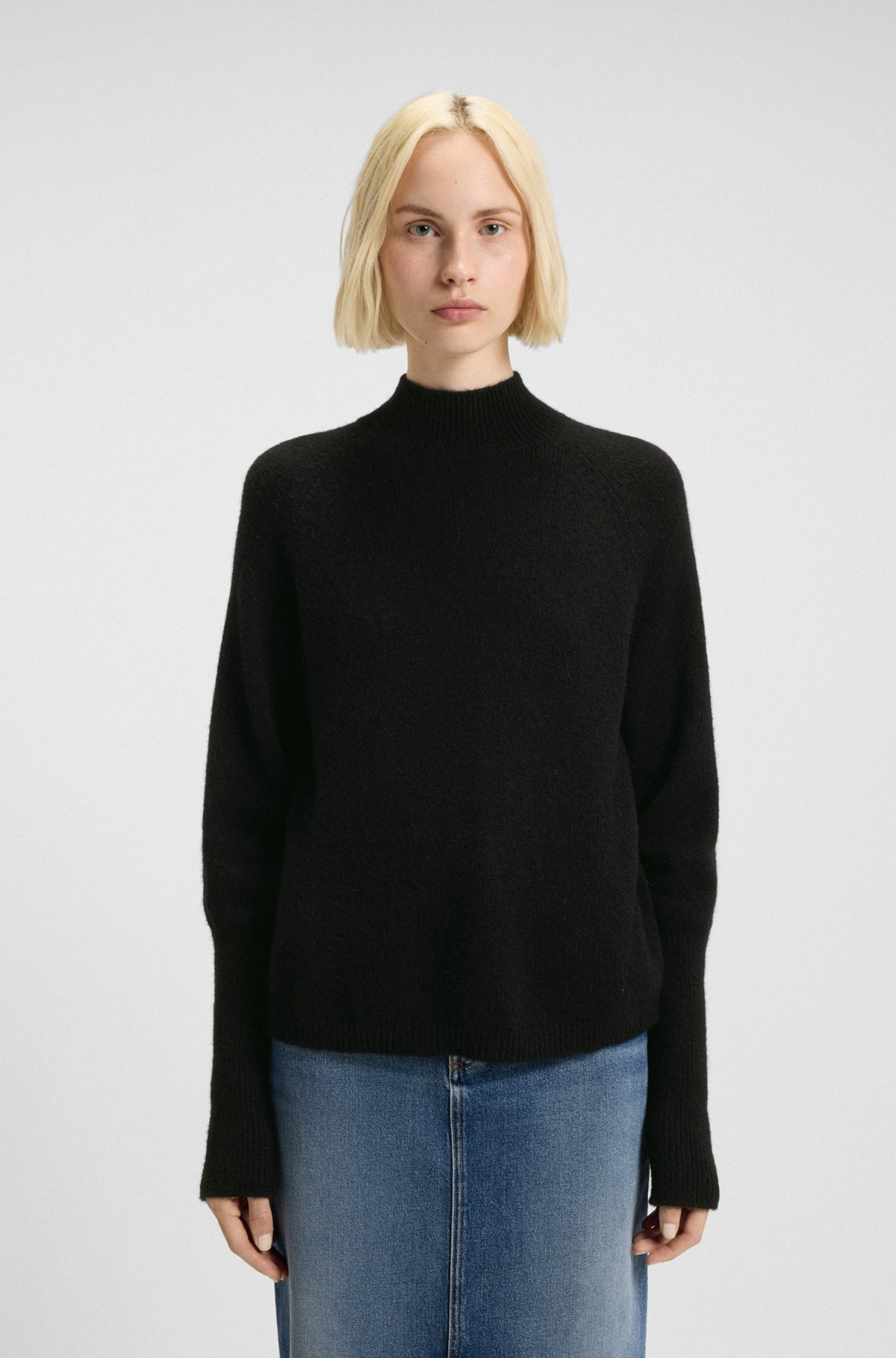 RELAXED-FIT MOCK-NECK SWEATER IN A WOOL BLEND - 2