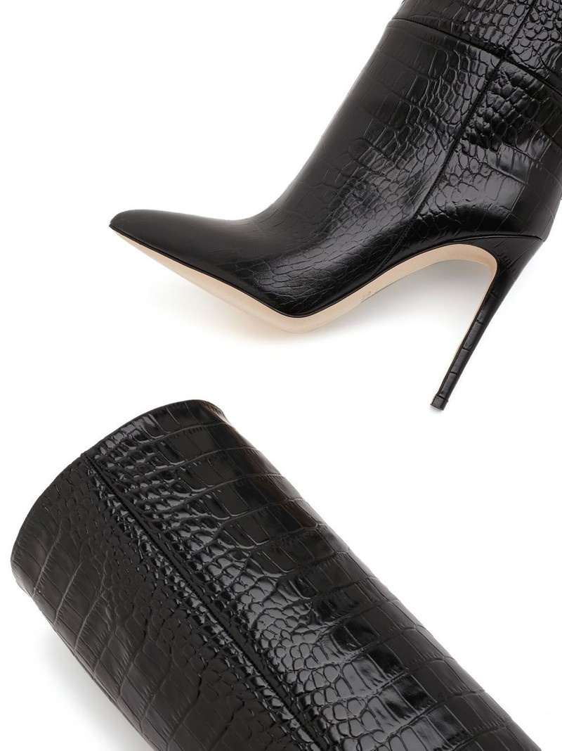 crocodile-effect 105mm knee-length boots 4