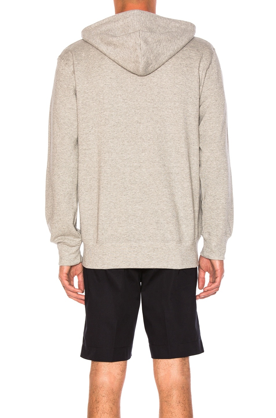 Red Emblem Zip Cotton Hoodie - 4