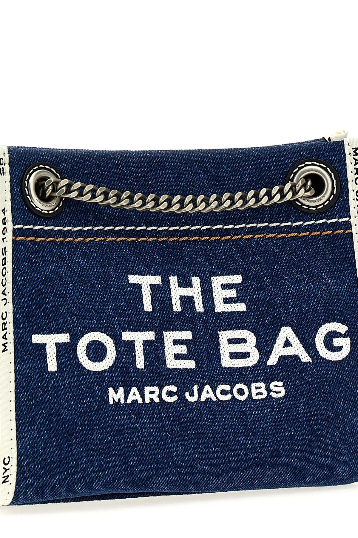'The Denim Chain Crossbody Tote' crossbody bag - 4