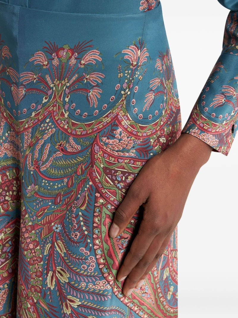 paisley-print 맥시 스커트 5