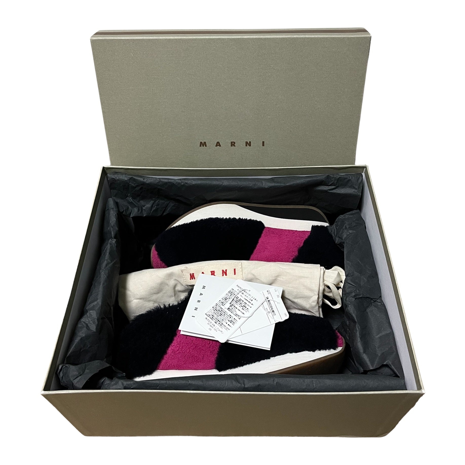 MARNI Fur Big Foot Sneakers - 6