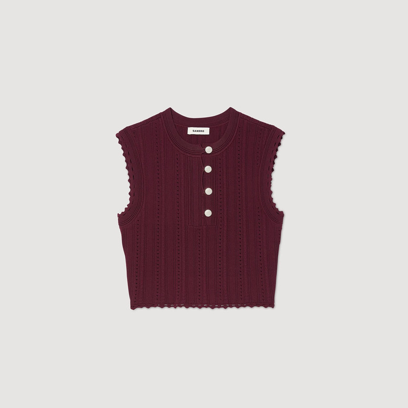 SLEEVELESS SHORT SWEATER 1