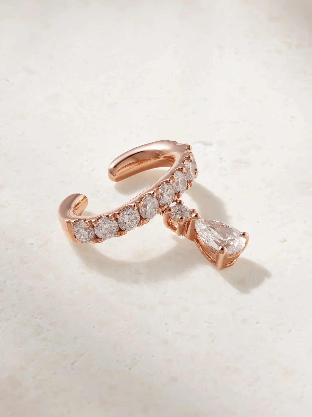Daphne 18-karat Rose Gold Diamond Ear Cuff - 1