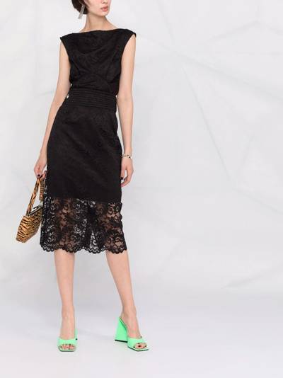 PHILIPP PLEIN high-waisted lace skirt outlook