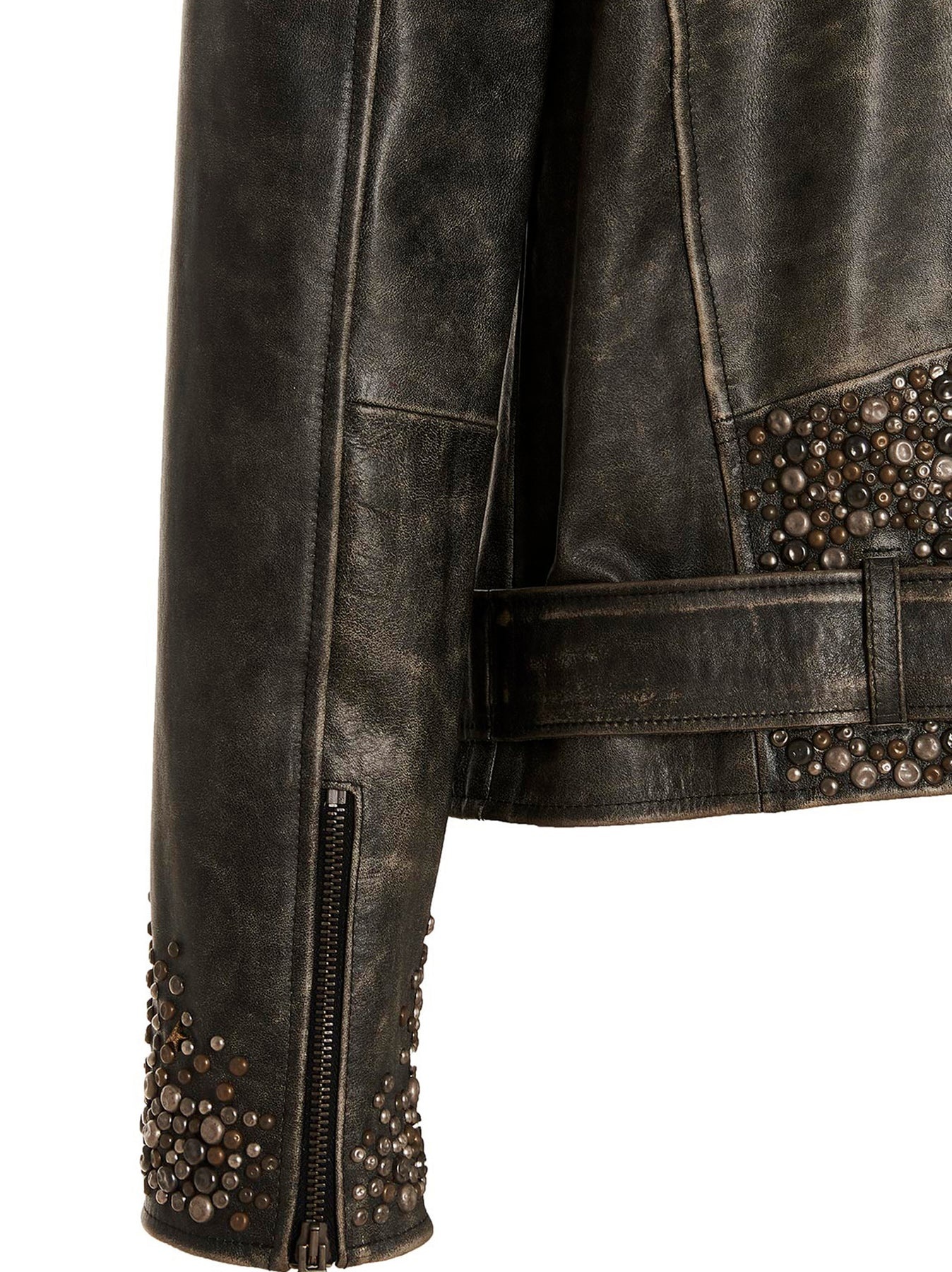 Distressed leather jacket - 4