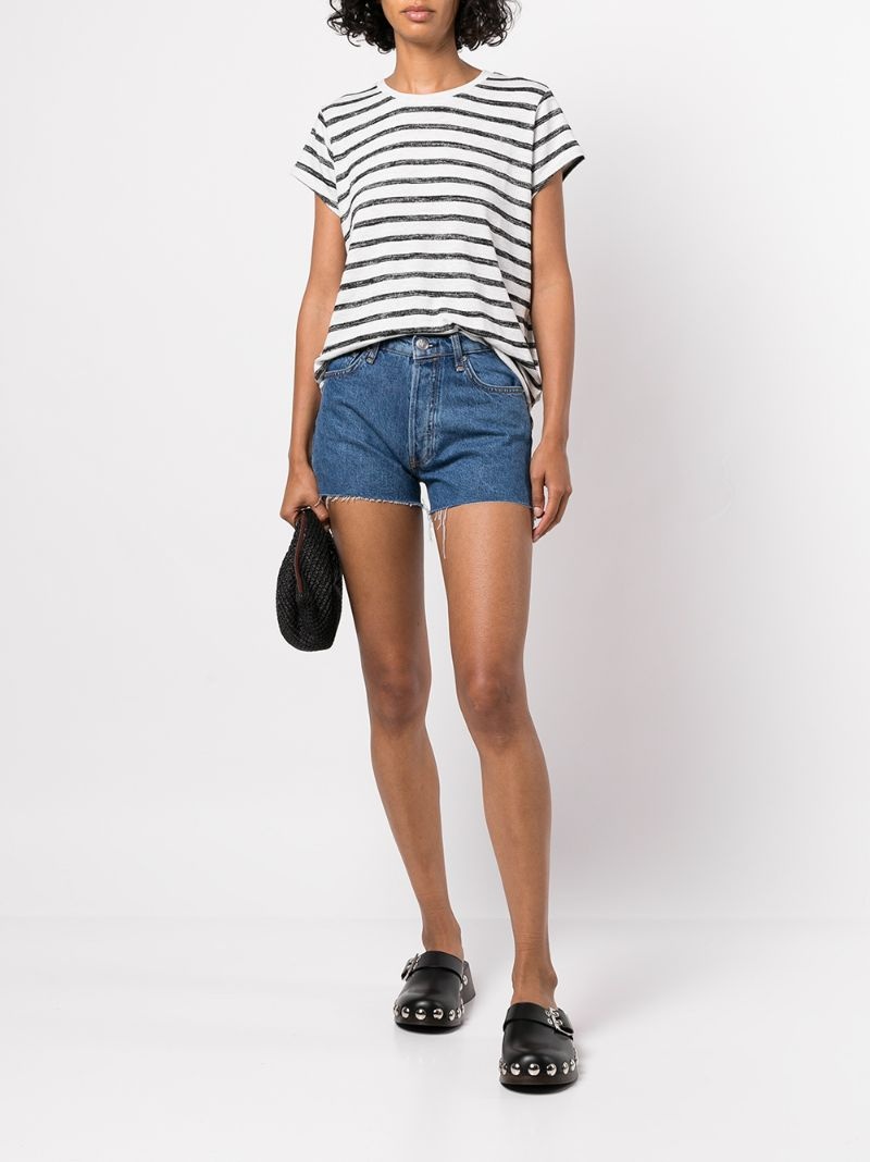 Bitty high-waist denim shorts - 2