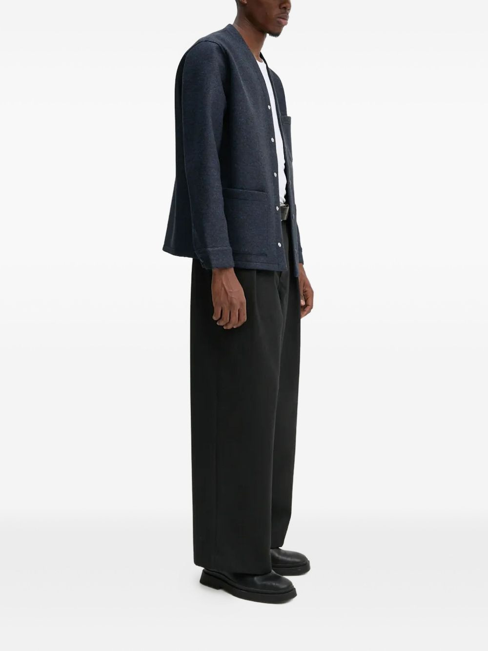 button-fastening patch-pocket jacket - 2