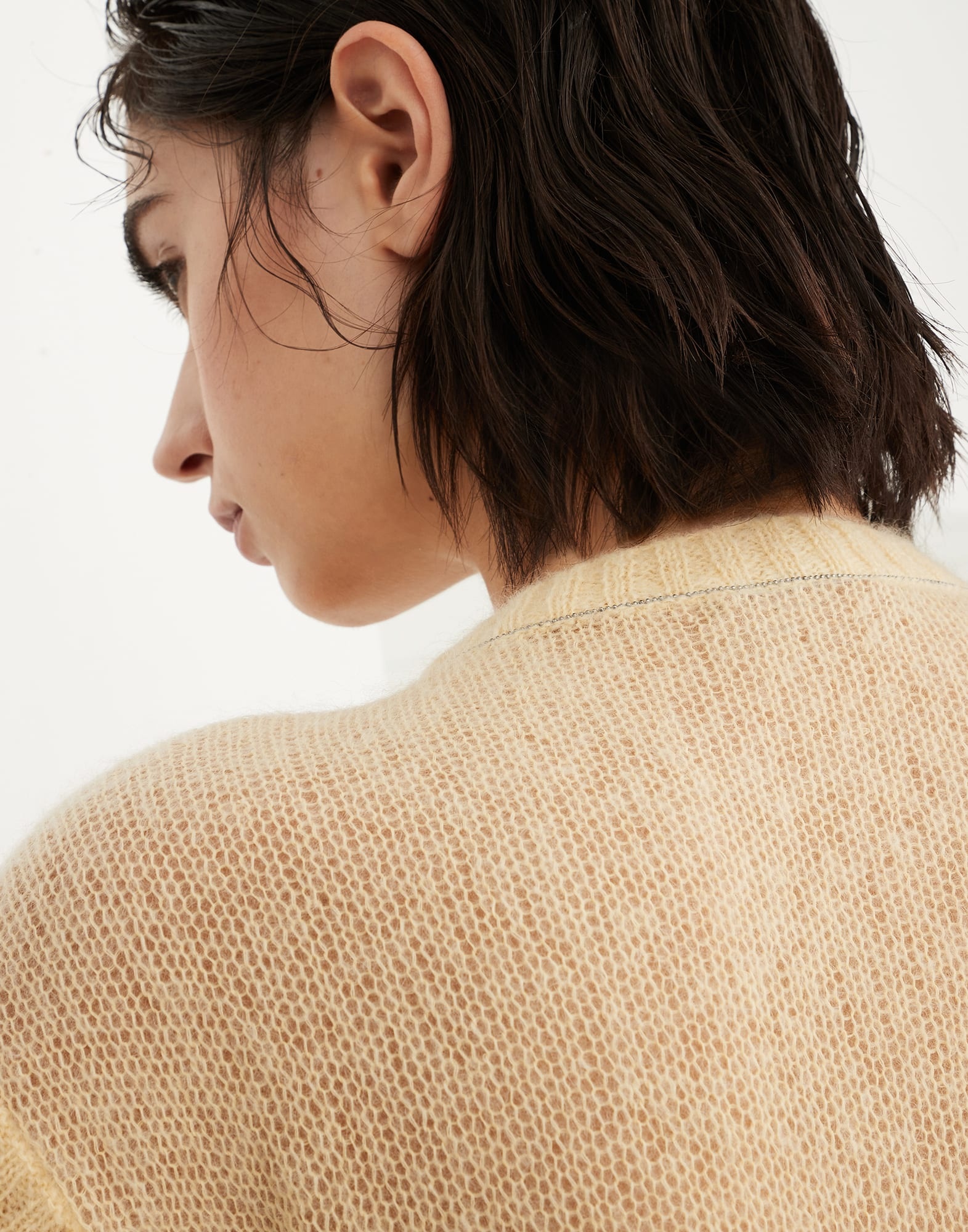 Mohair and wool sweater with monili - 3