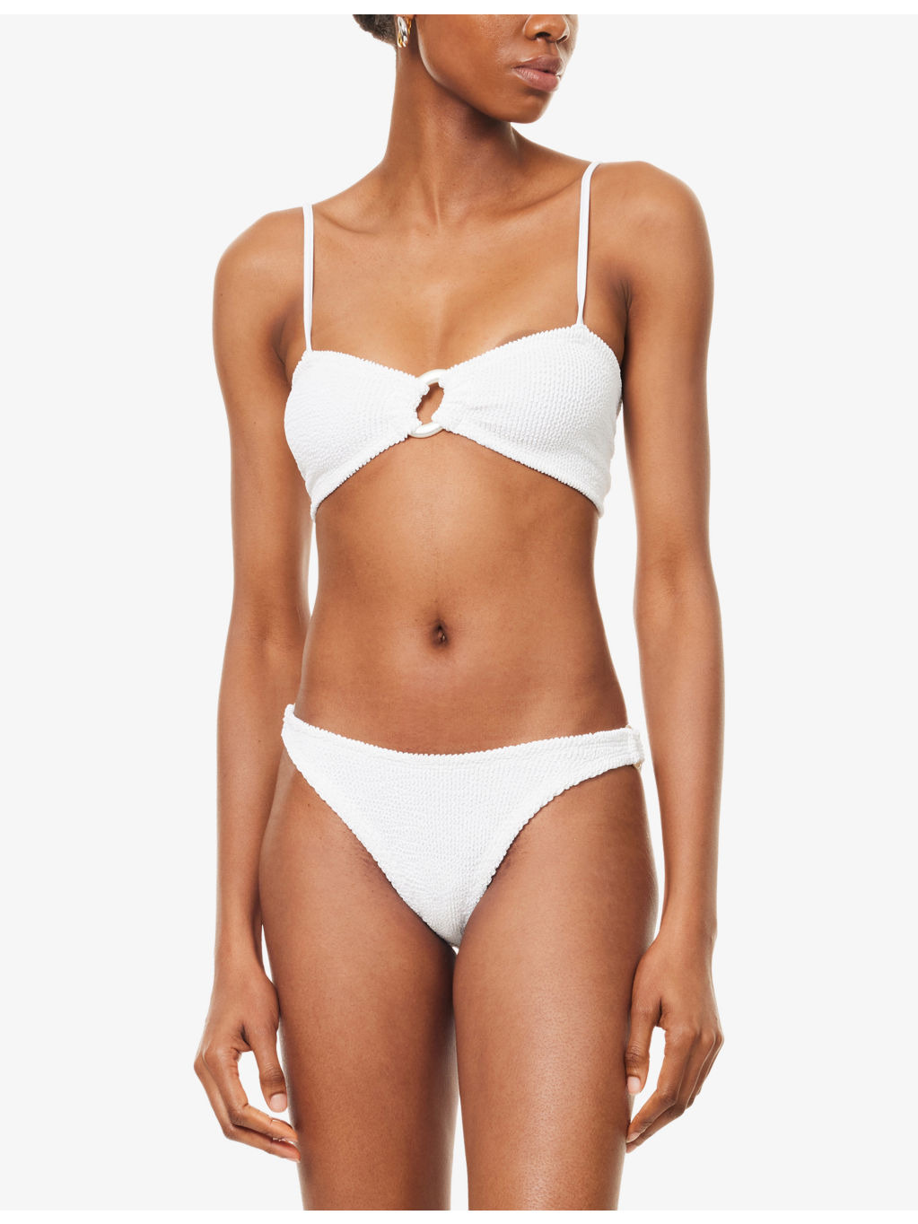 Misty Pearly-Hoop Seersucker Bikini Set - 2