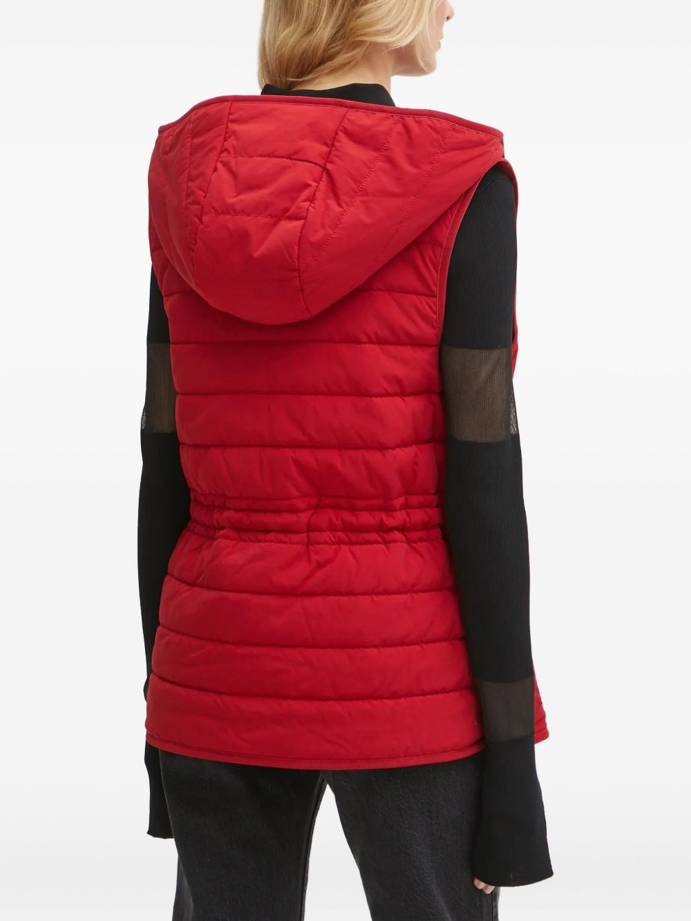 hooded quilted gilet - 3