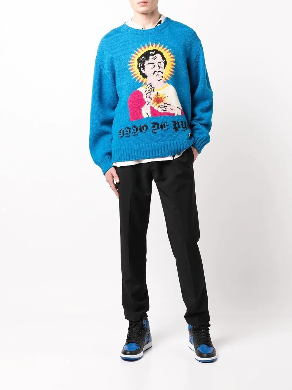 intarsia-knit crewneck jumper - 2