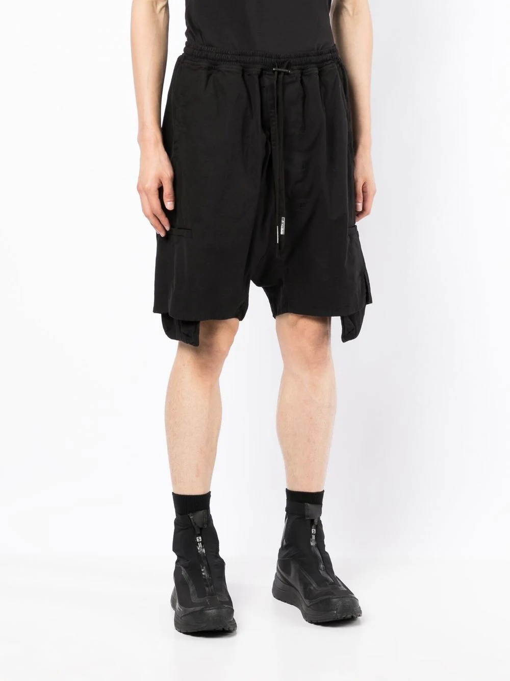 drawstring track shorts - 3