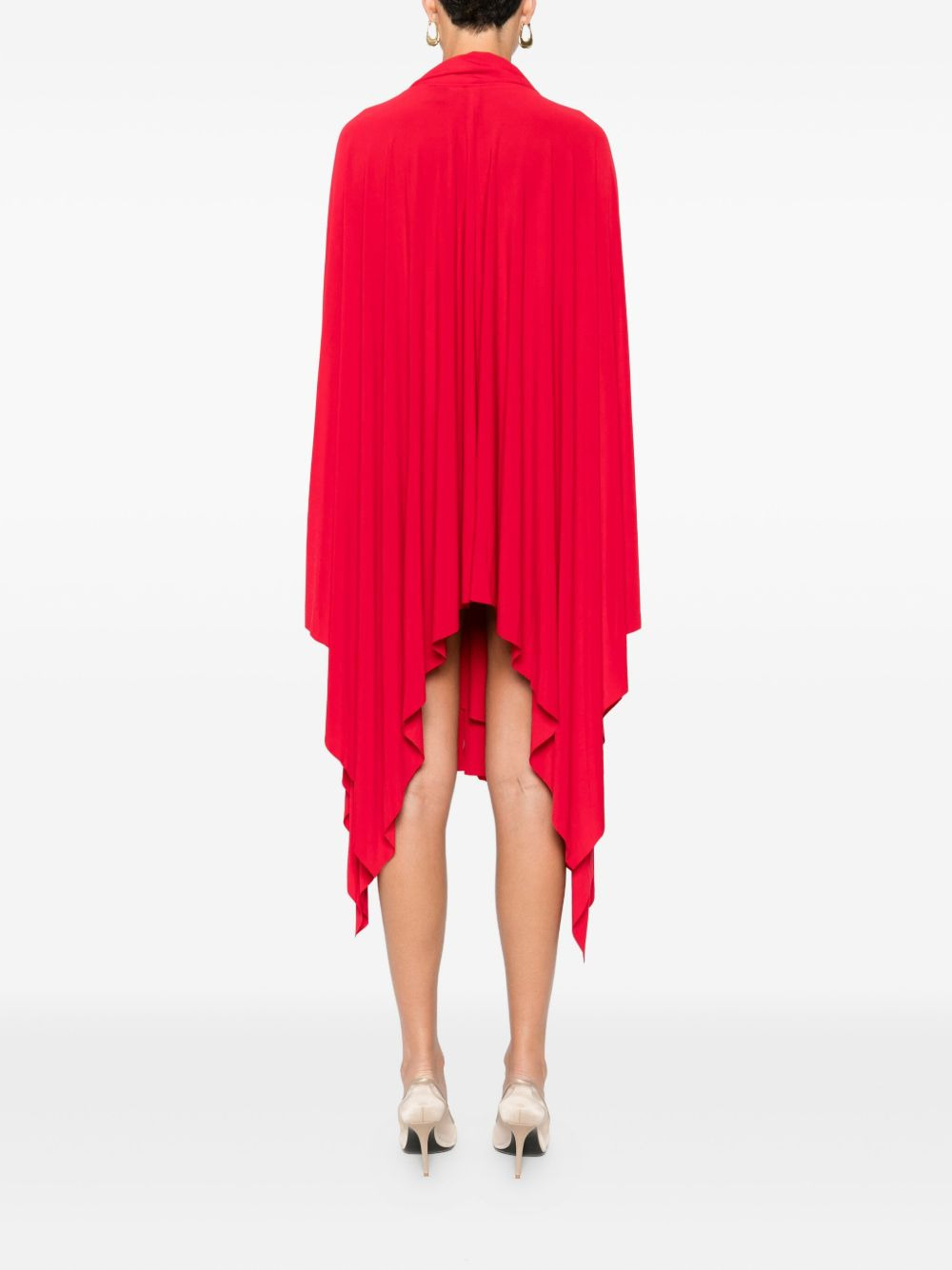 draped open-front dress - 4