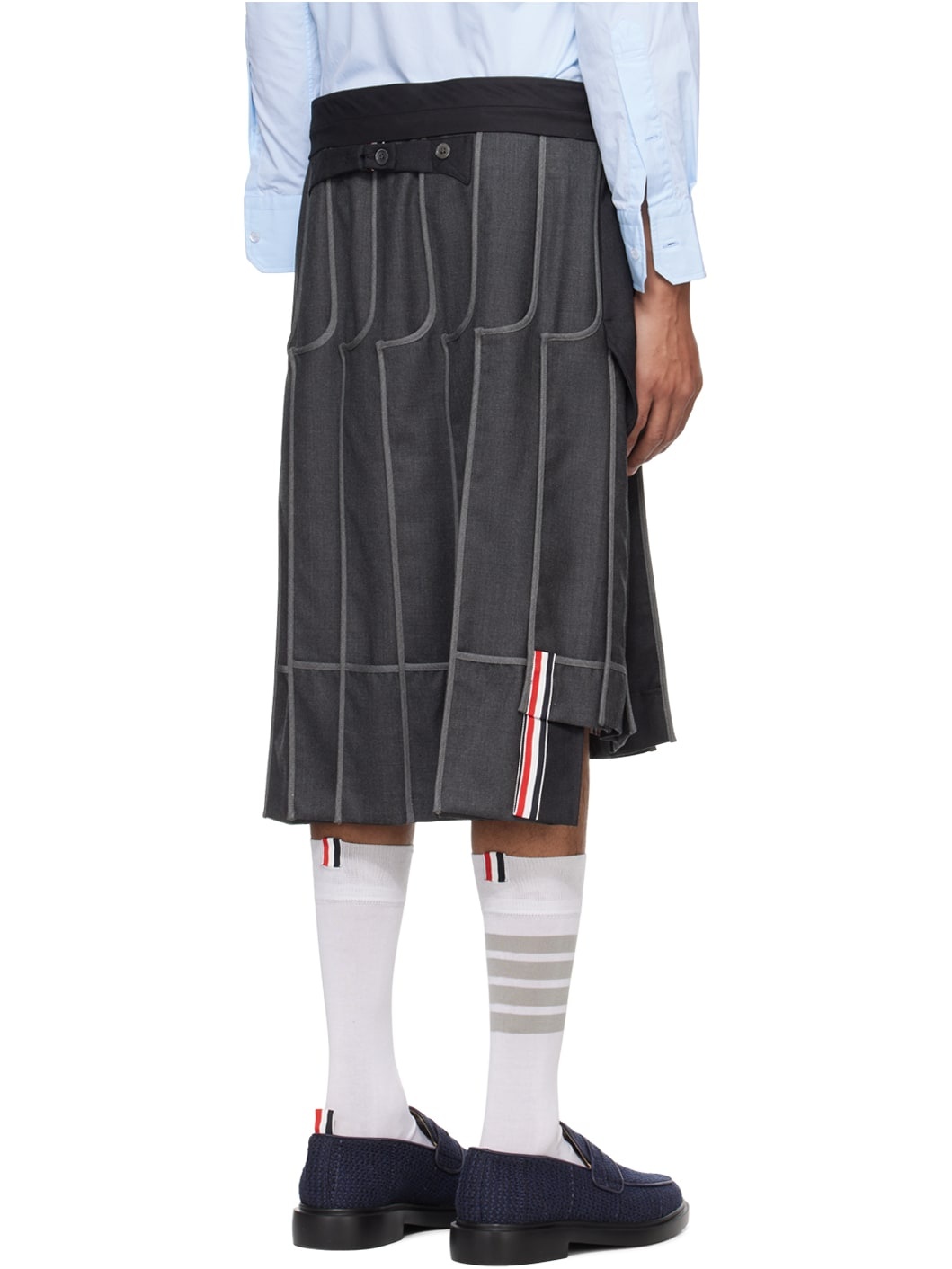 Gray Deconstructed Skirt - 3