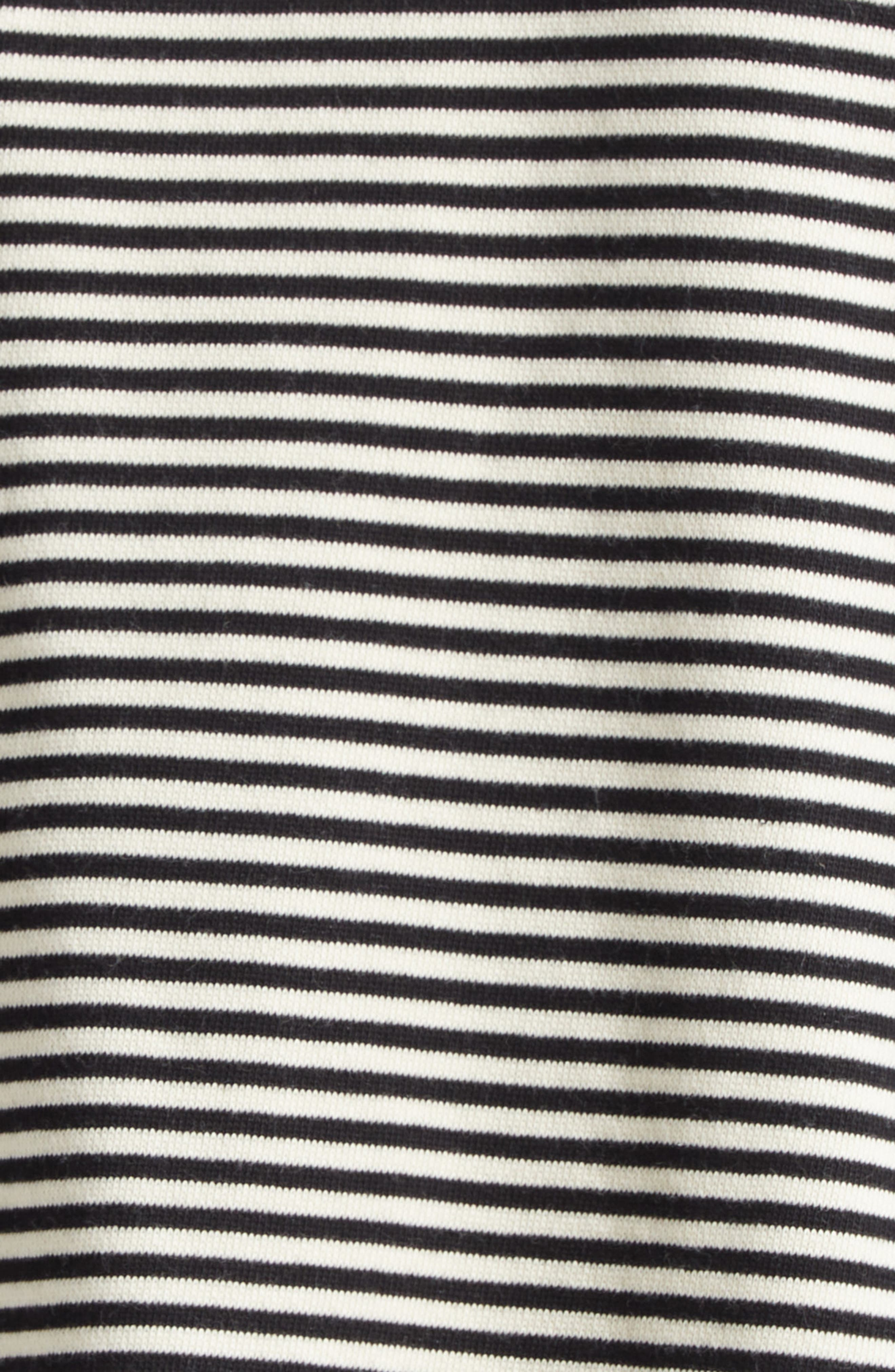 Marni Boxy Fit Stripe Cotton Polo Sweatshirt in Black at Nordstrom - 6