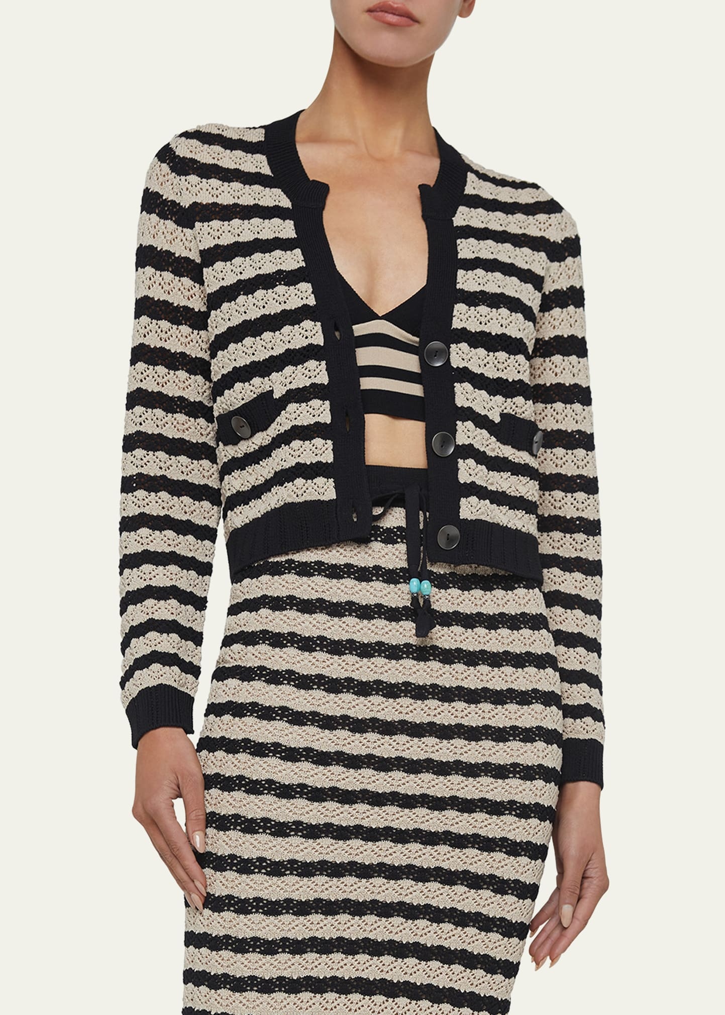 Orla Pointelle Knit Cardigan - 4