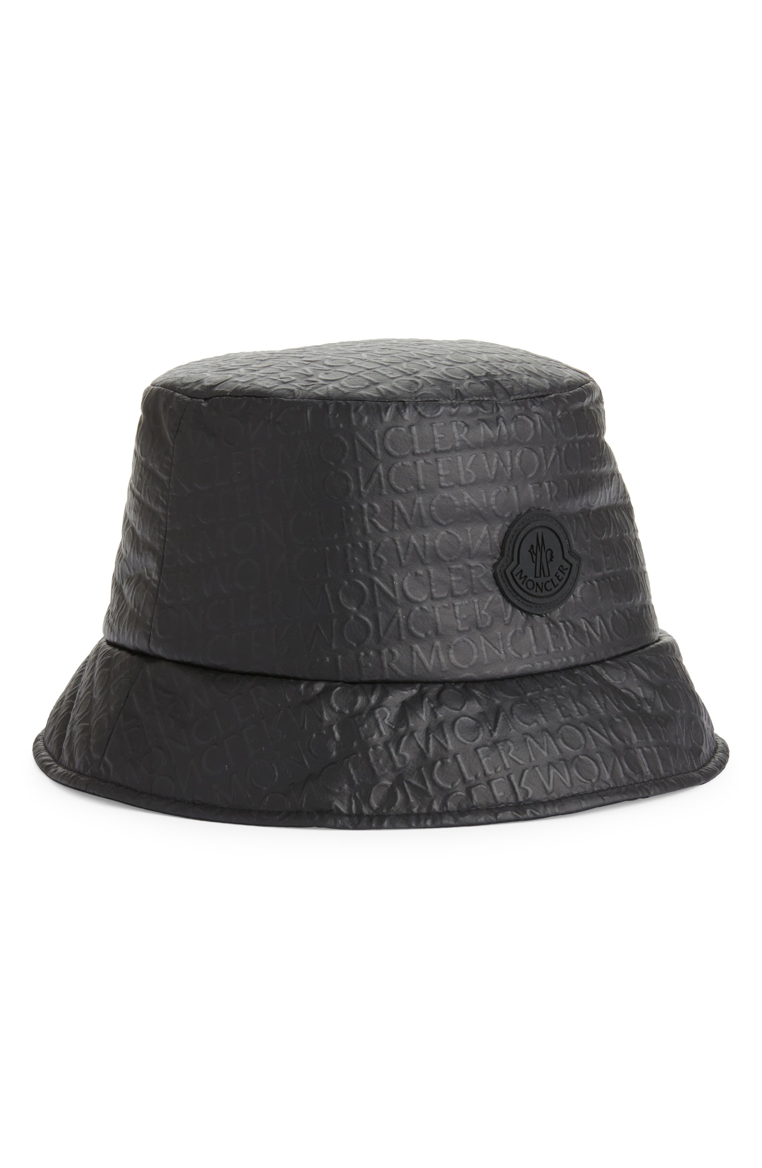 Logo Embossed Nylon Bucket Hat - 1