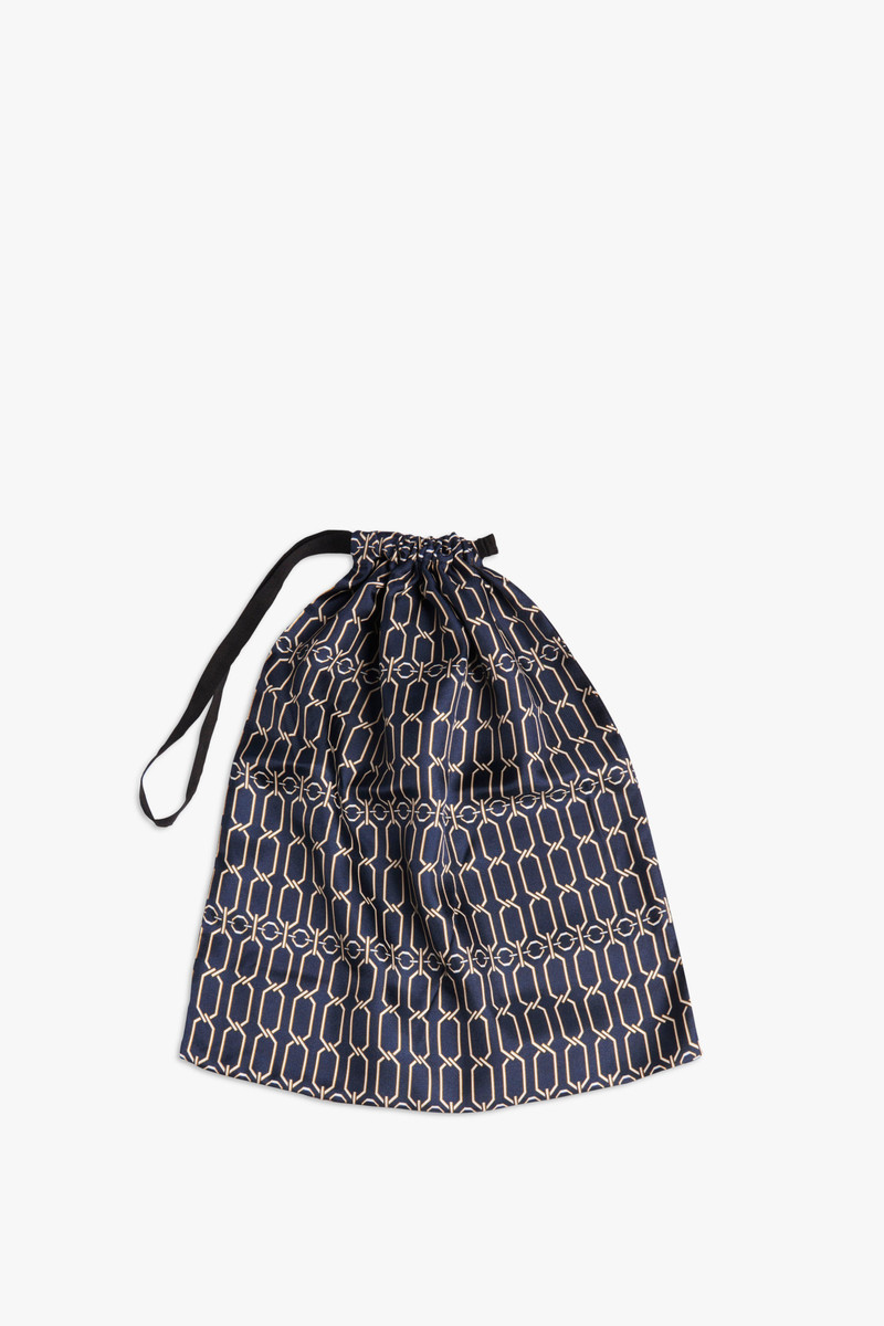 Victoria Beckham Chain Print Pyjama Set in Navy outlook